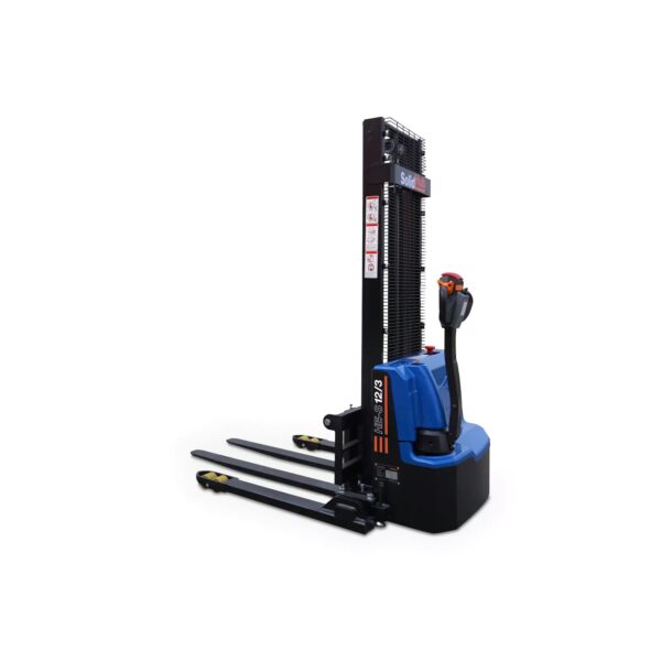 Fully powered electric straddle stacker HE-S12/3, 3.000 mm lift, WLL 1.200 kg, SolidHub