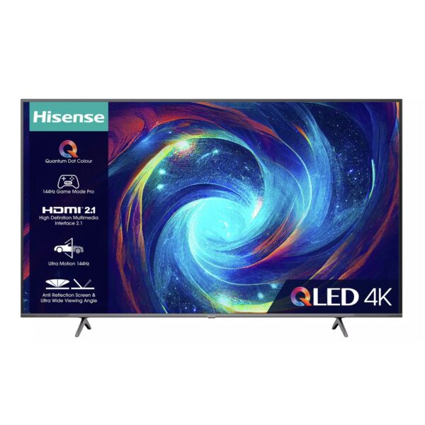 Hisense 65Inch 65E7KQTUK PRO Smart 4K HDR QLED Freeview TV